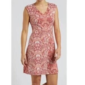 Title‎ Nine Double Dare Orange Paisley Print Activewear Dress